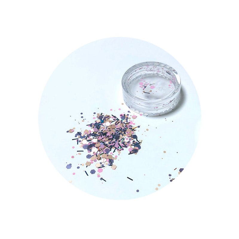 [엔쇼] 무광육각홀로그램글리터 핑크(무광) 아트재료